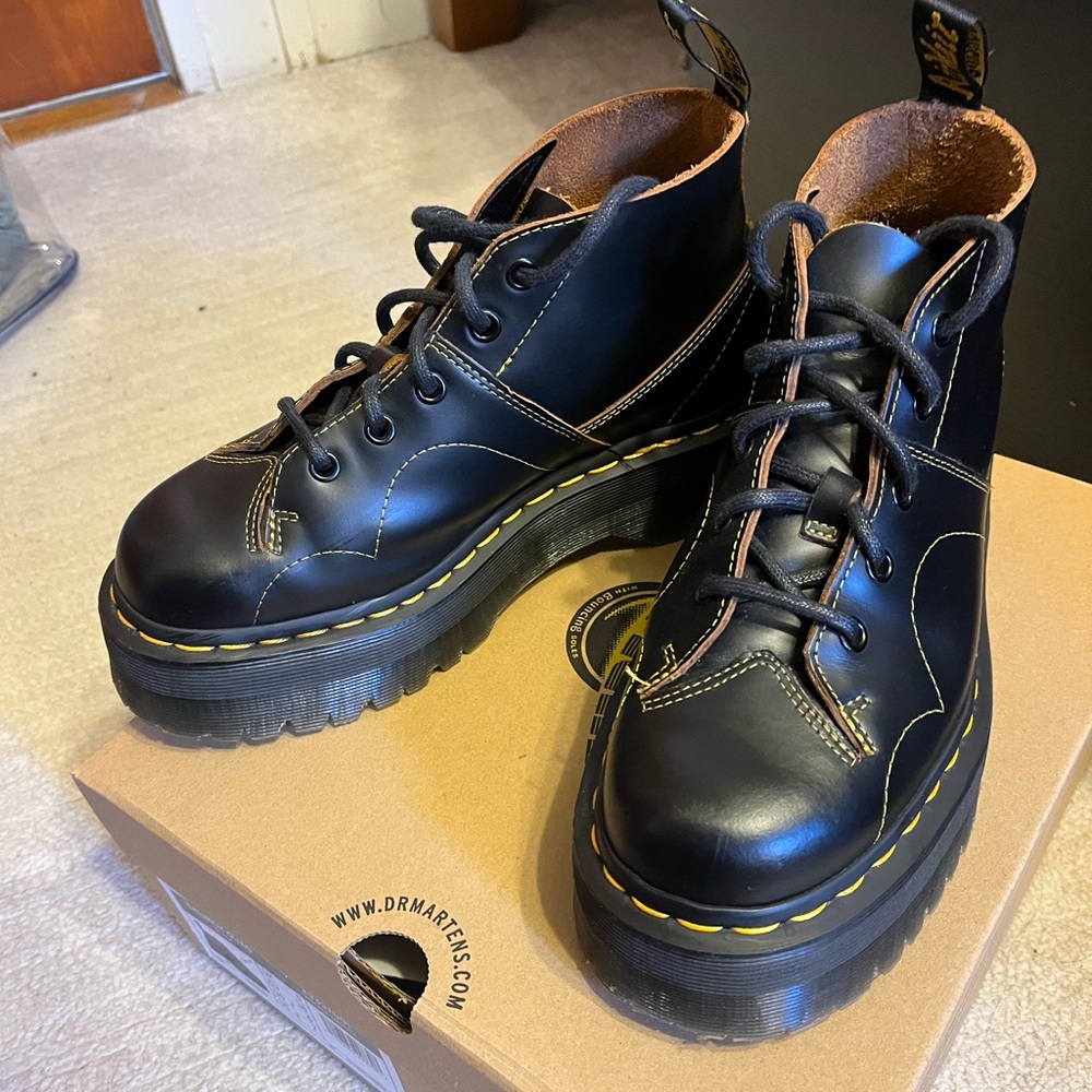Dr. Martens Church Platform Monkey Boots Quad